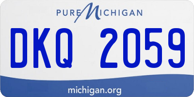 MI license plate DKQ2059