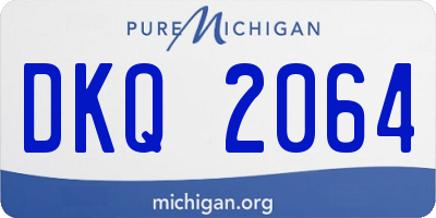 MI license plate DKQ2064