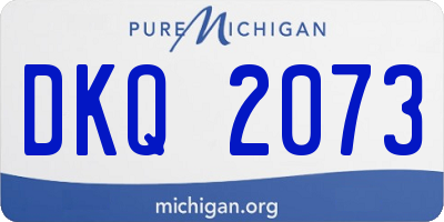 MI license plate DKQ2073