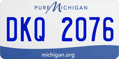 MI license plate DKQ2076