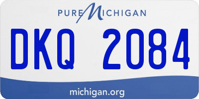 MI license plate DKQ2084