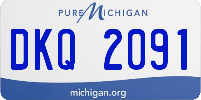 MI license plate DKQ2091