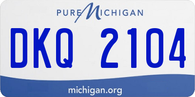 MI license plate DKQ2104