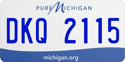 MI license plate DKQ2115