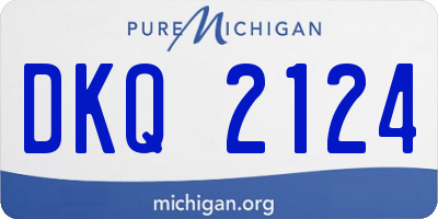 MI license plate DKQ2124