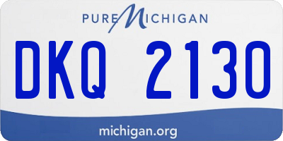 MI license plate DKQ2130