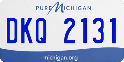MI license plate DKQ2131