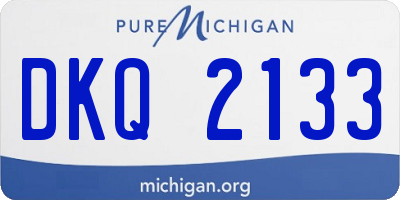 MI license plate DKQ2133