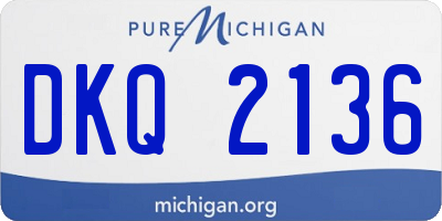 MI license plate DKQ2136
