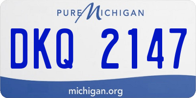 MI license plate DKQ2147
