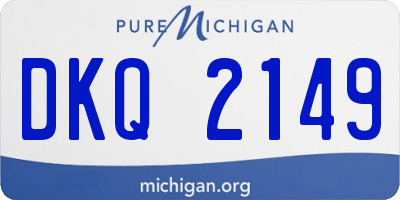MI license plate DKQ2149