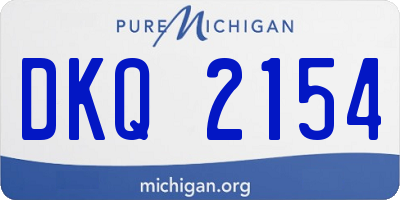 MI license plate DKQ2154