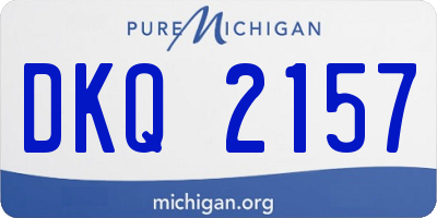 MI license plate DKQ2157