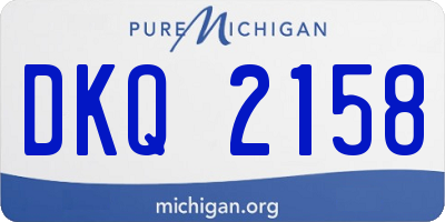 MI license plate DKQ2158