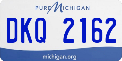 MI license plate DKQ2162
