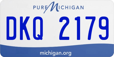 MI license plate DKQ2179