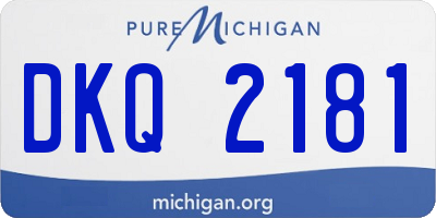 MI license plate DKQ2181
