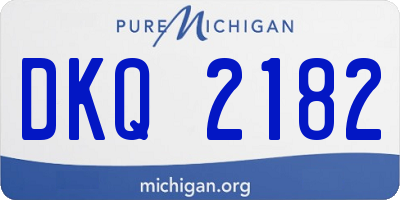 MI license plate DKQ2182