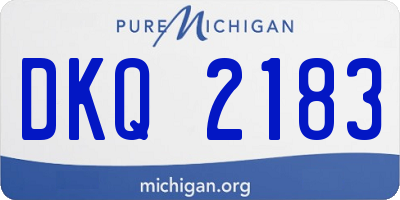 MI license plate DKQ2183