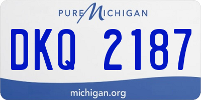 MI license plate DKQ2187