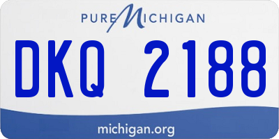 MI license plate DKQ2188