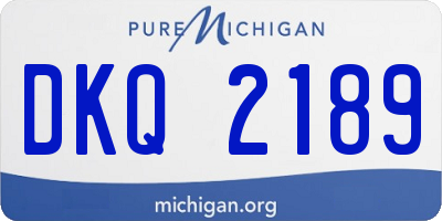 MI license plate DKQ2189