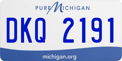 MI license plate DKQ2191