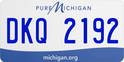MI license plate DKQ2192