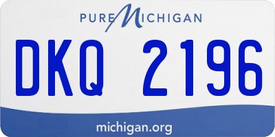 MI license plate DKQ2196