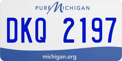 MI license plate DKQ2197