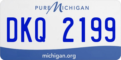 MI license plate DKQ2199