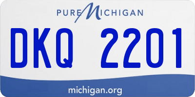 MI license plate DKQ2201