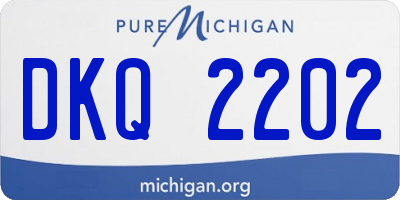 MI license plate DKQ2202