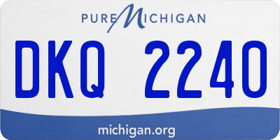 MI license plate DKQ2240