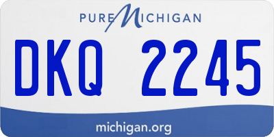 MI license plate DKQ2245