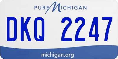 MI license plate DKQ2247
