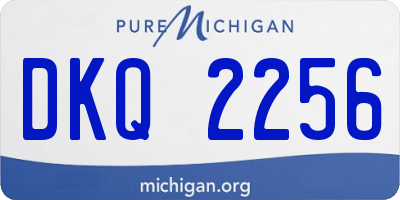 MI license plate DKQ2256
