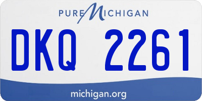 MI license plate DKQ2261