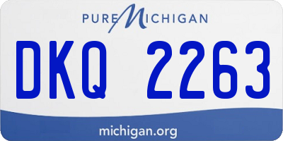 MI license plate DKQ2263