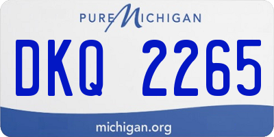 MI license plate DKQ2265