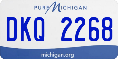 MI license plate DKQ2268