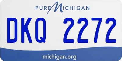 MI license plate DKQ2272