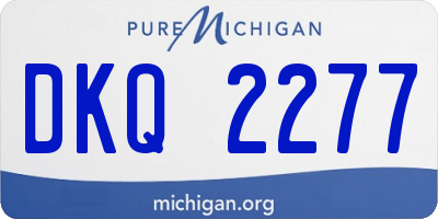 MI license plate DKQ2277