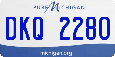 MI license plate DKQ2280
