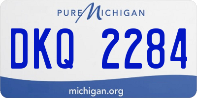 MI license plate DKQ2284