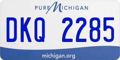 MI license plate DKQ2285