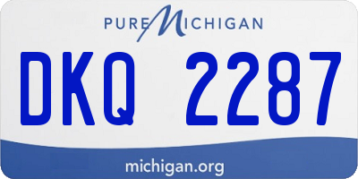 MI license plate DKQ2287