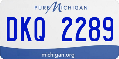 MI license plate DKQ2289