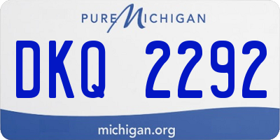 MI license plate DKQ2292