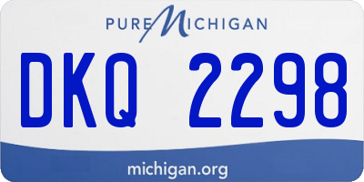 MI license plate DKQ2298